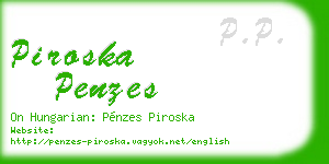 piroska penzes business card