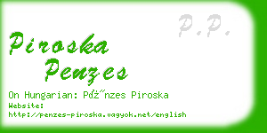 piroska penzes business card